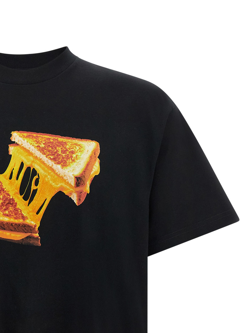 Black Printed None T-Shirt