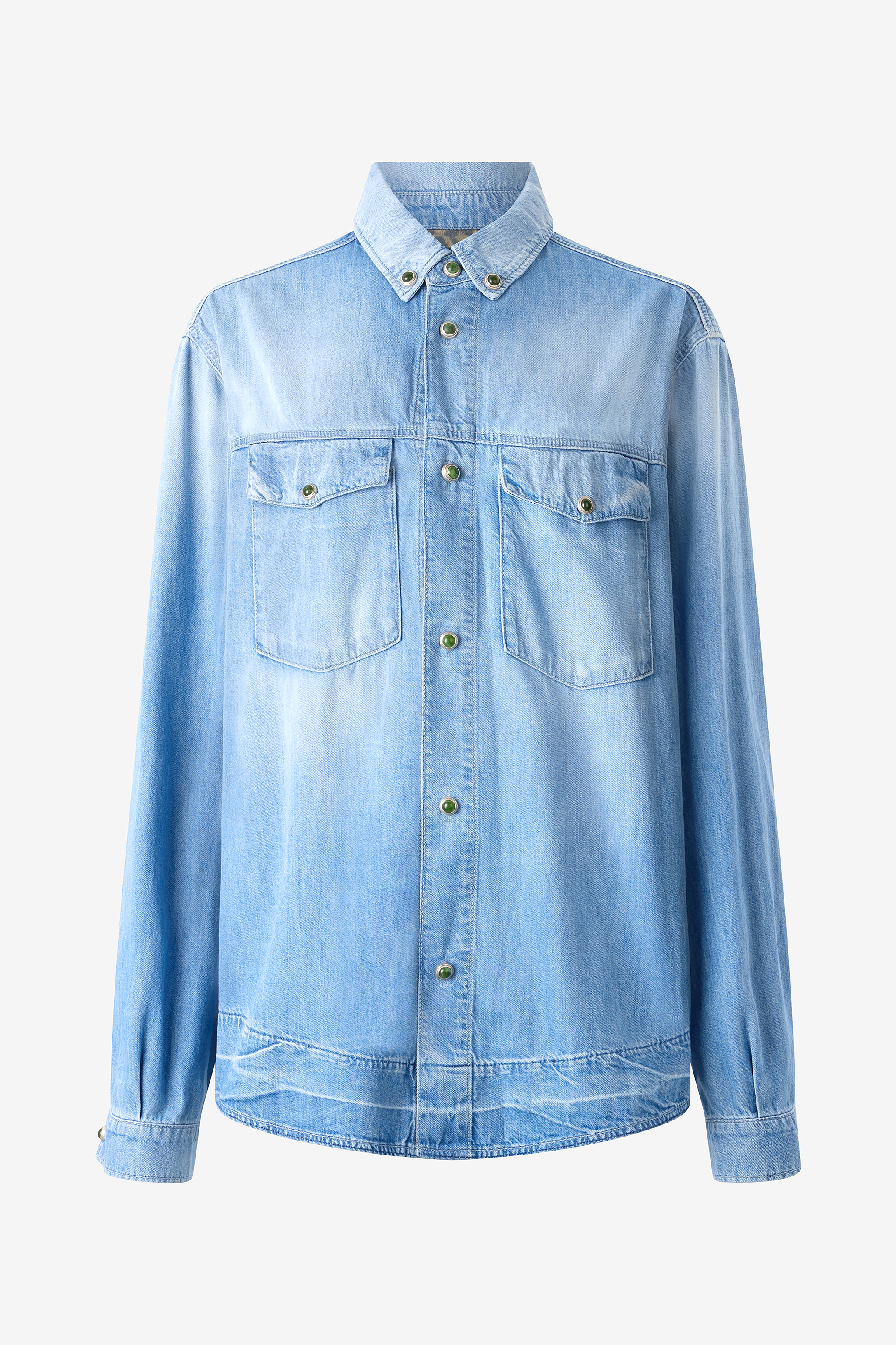 Denim Shirt With Jewel Buttons
