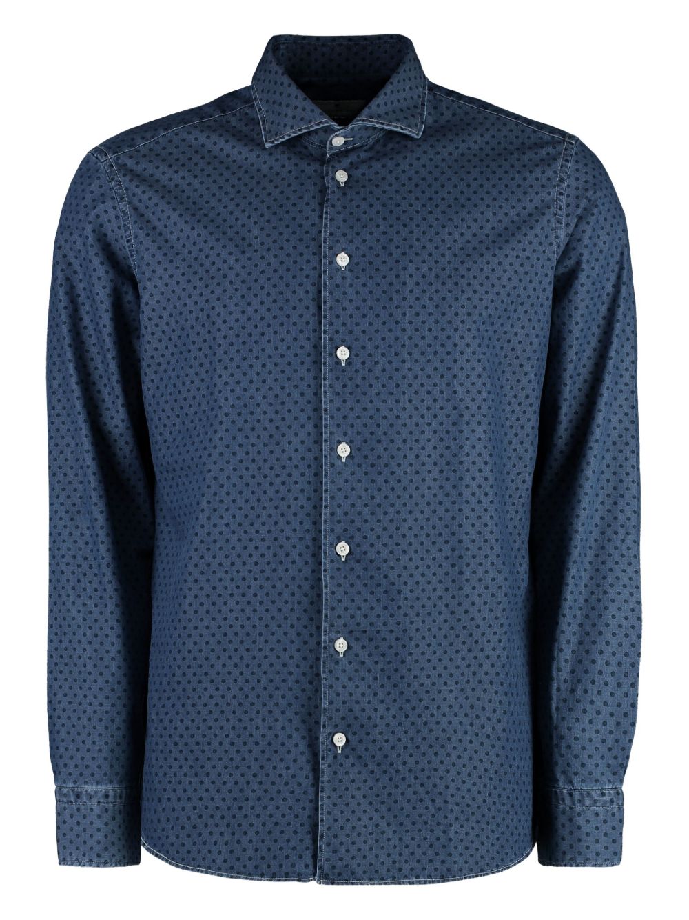 Polka dot buttoned shirt - Blue