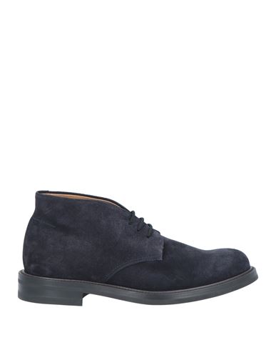 Man Ankle boots Midnight blue Size 12 Leather
