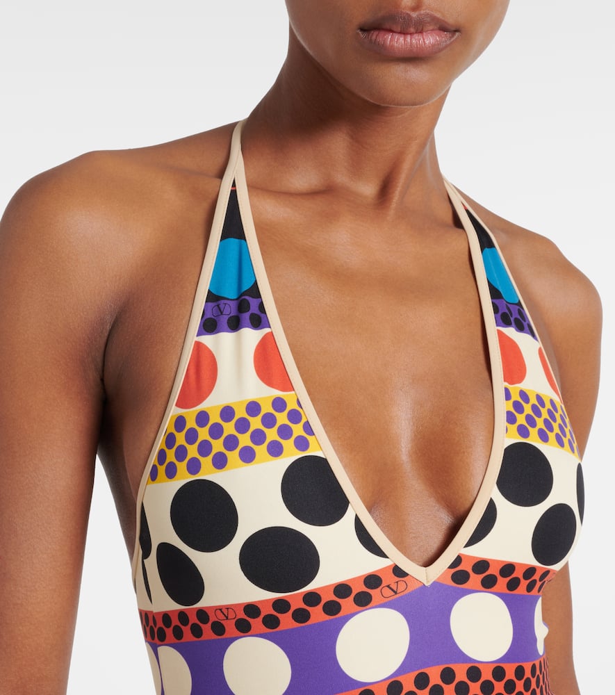 Escape belted polka-dot swimsuit