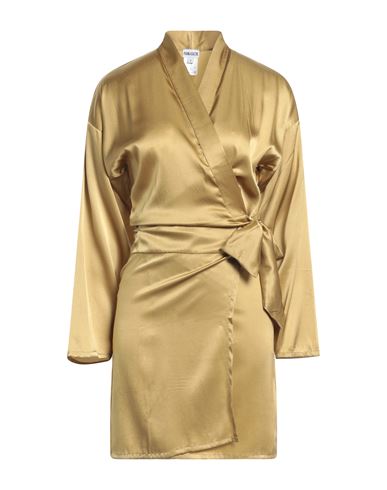 Woman Mini dress Sage green Size M Silk, Elastane