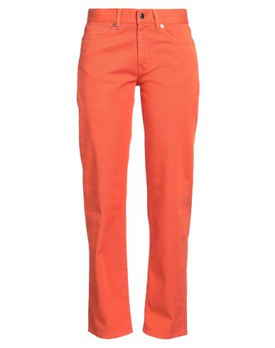 True Nyc Woman Jeans Orange Size 28 Cotton, Elastane