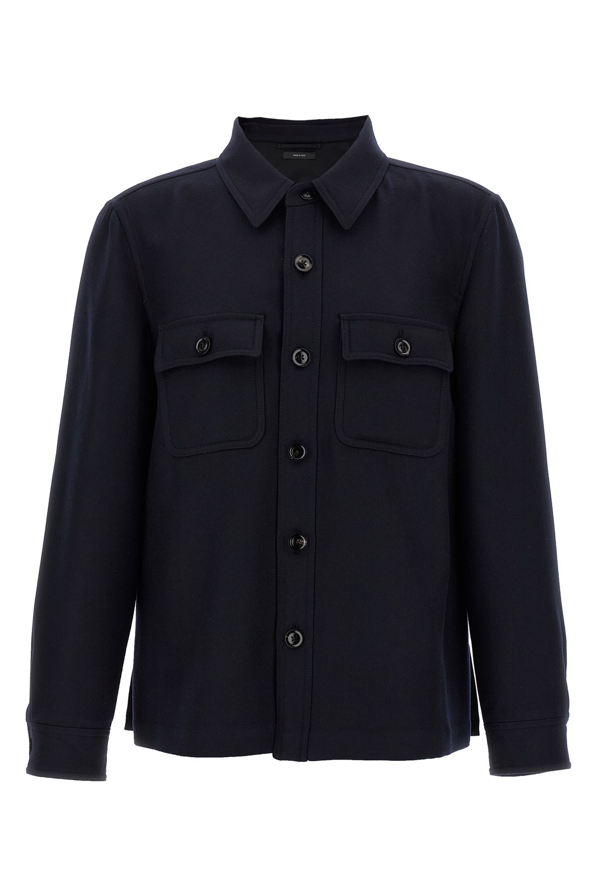 'Double Splittable Light Wool' Overshirt