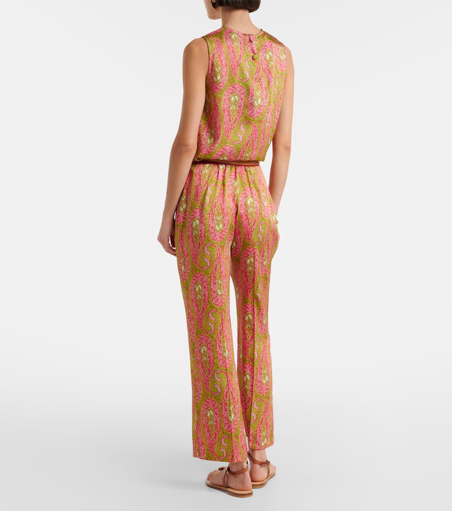 Paisley bootcut pants