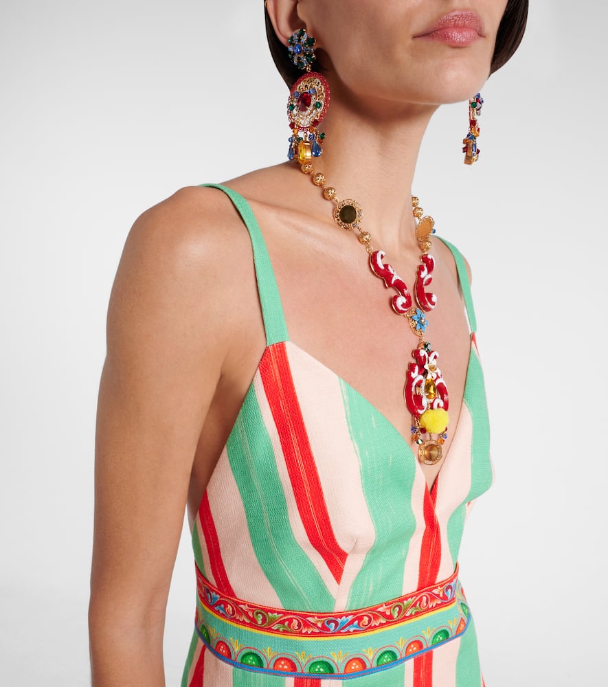 Printed cotton minidress