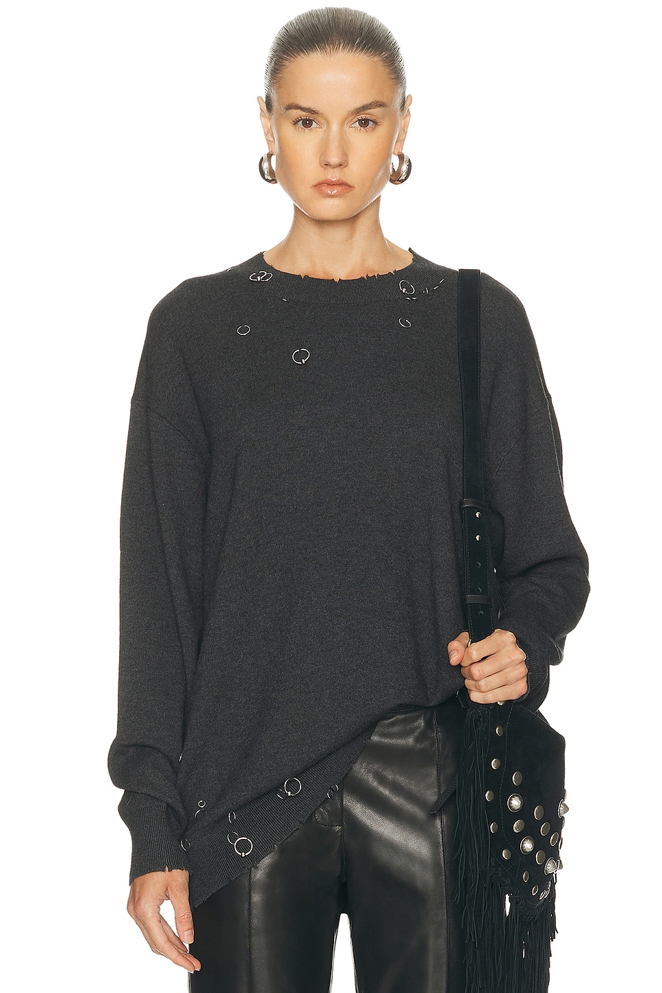 Isabel Marant Cassandre Sweater in Anthracite - Charcoal. 40 also