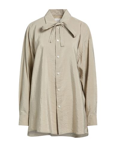 Woman Shirt Khaki Size 10 Silk, Polyamide
