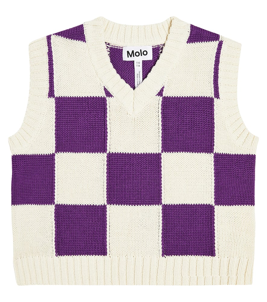Molo Gertina checked cotton sweater