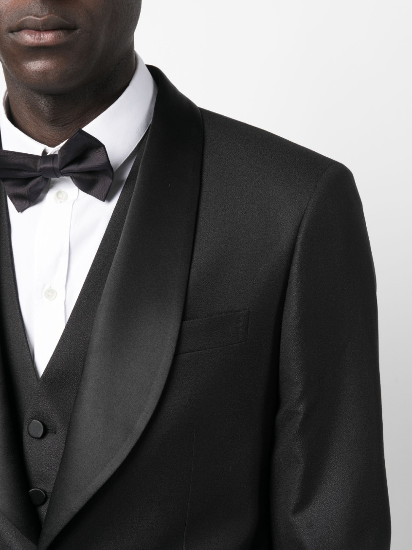 Black Single-breasted three-piece suit