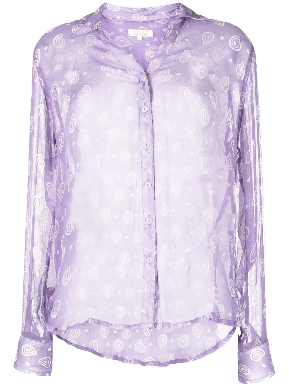 Cloe Cassandro graphic-print silk shirt - Purple