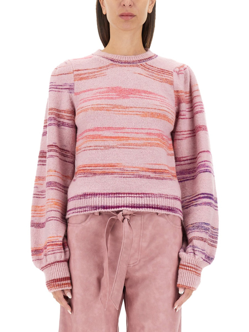 Pink Stripes Crew Neck Sweater