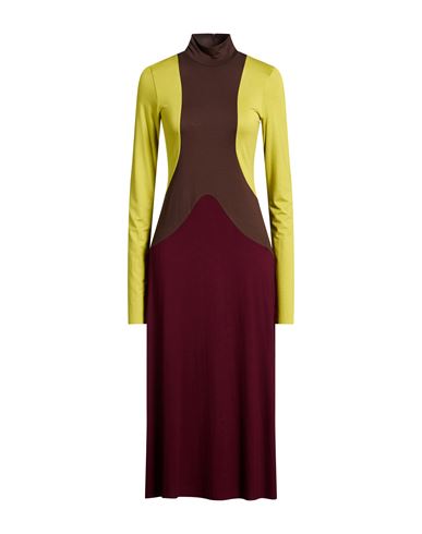 Malìparmi Woman Midi dress Chocolate brown Size 10 Viscose, Elastane