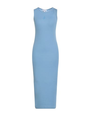 Woman Midi dress Light blue Size M Cotton