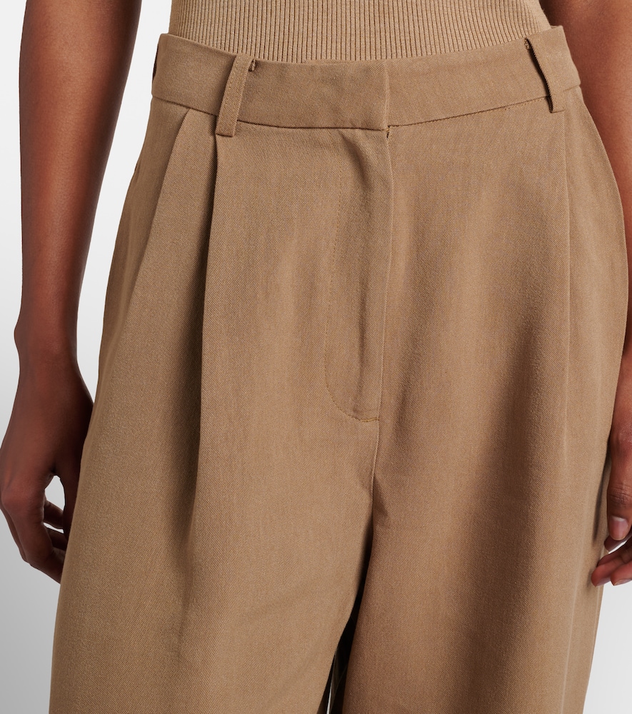 Marfa pleated wide-leg pants