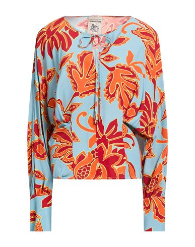 Woman Top Light blue Size 6 Viscose