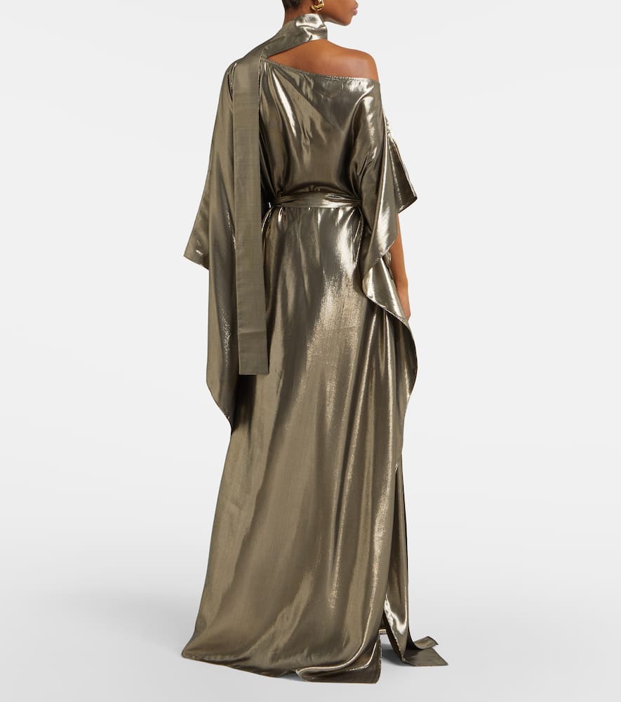 Taylor Seventies silk-blend lamé kaftan