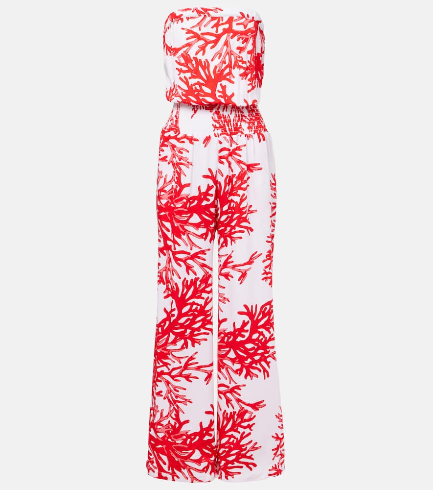 Melissa Odabash Naomi printed strapless jumpsuit