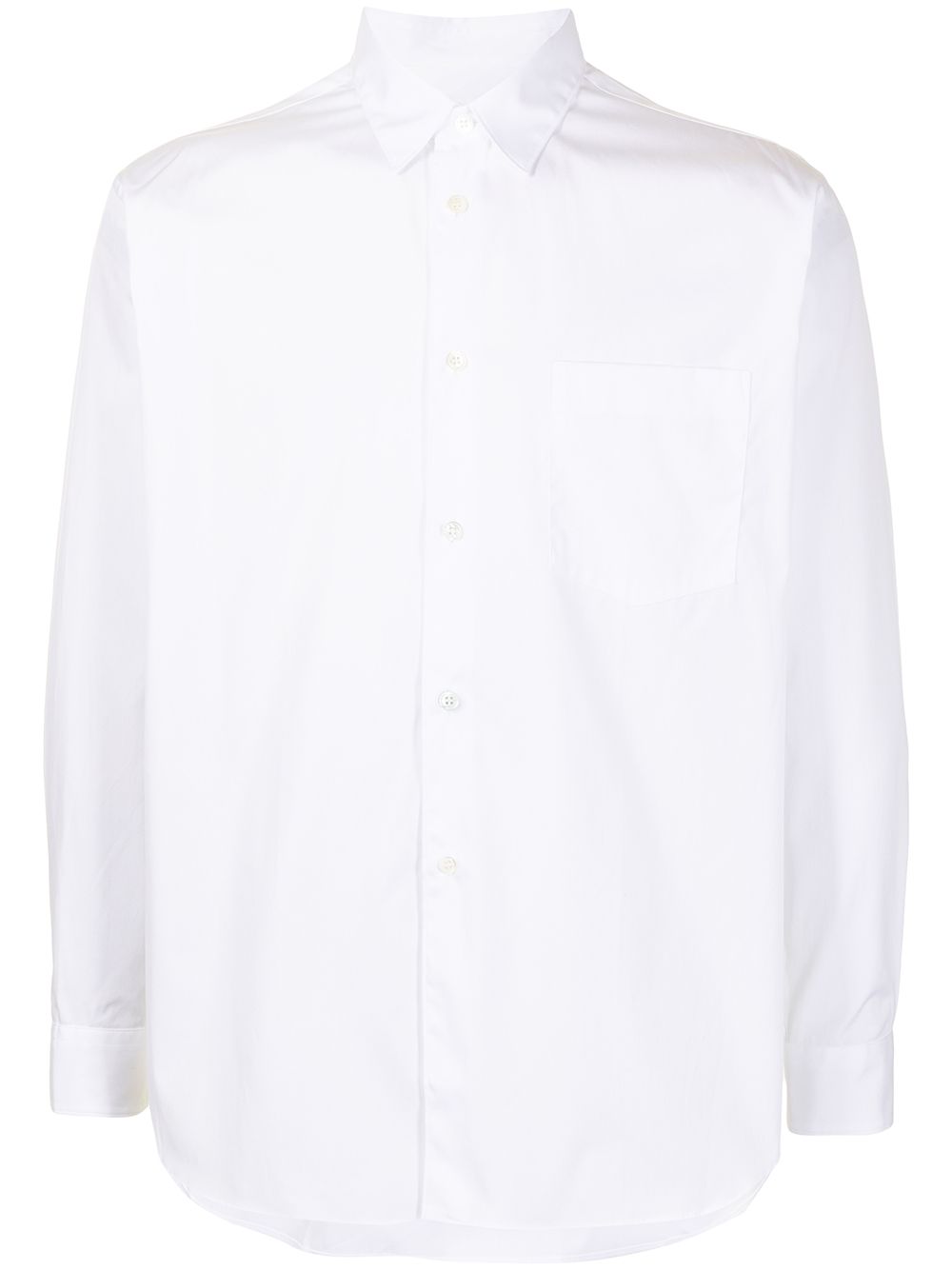 Long-sleeve cotton shirt - White