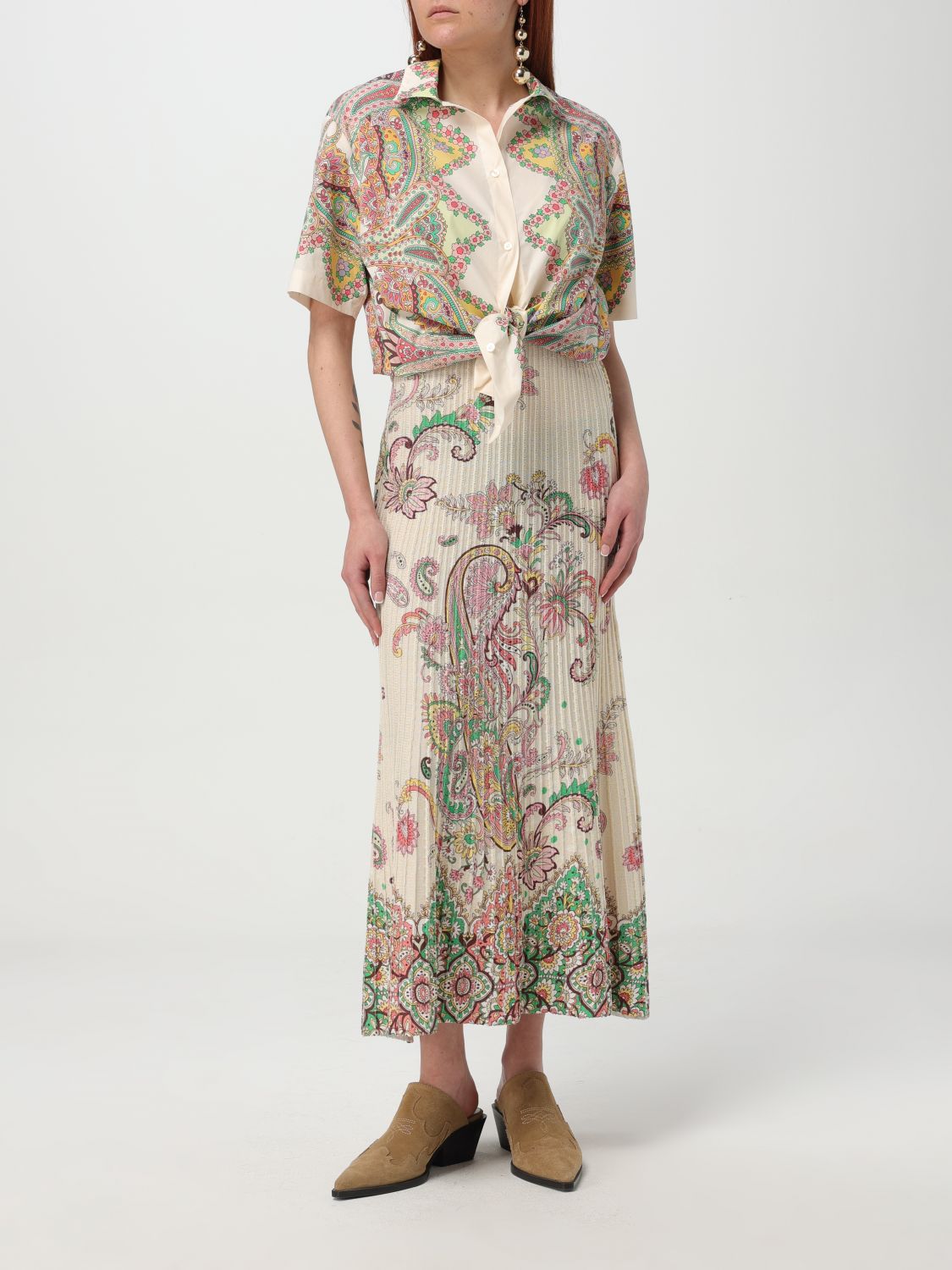 Floral-print shirt - White