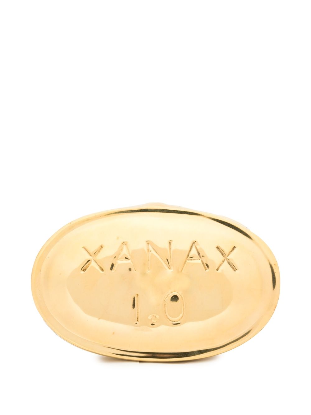 Xanax brass pill box - Gold