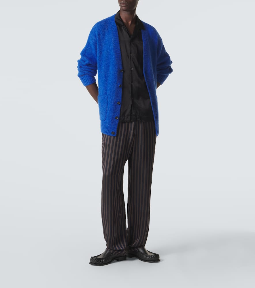 Mid-rise straight pants