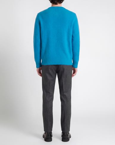 Man Sweater Azure Size 42 Alpaca wool, Polyamide, Wool, Elastane