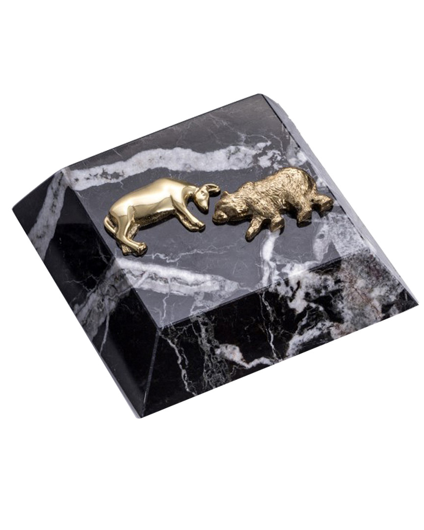 Black Zebra Marble Paperweight