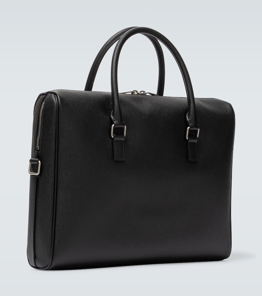 Duffle leather briefcase
