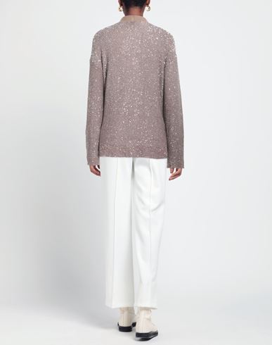 Woman Cardigan Sand Size 10 Polyamide, Polyester
