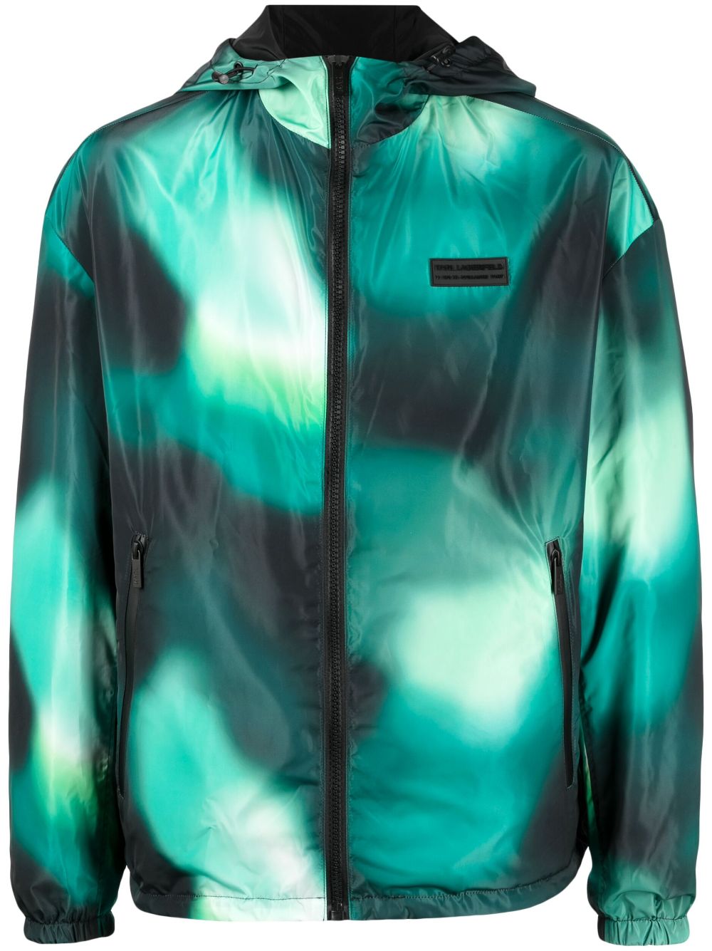 Tie-dye reversible windbreaker - Green