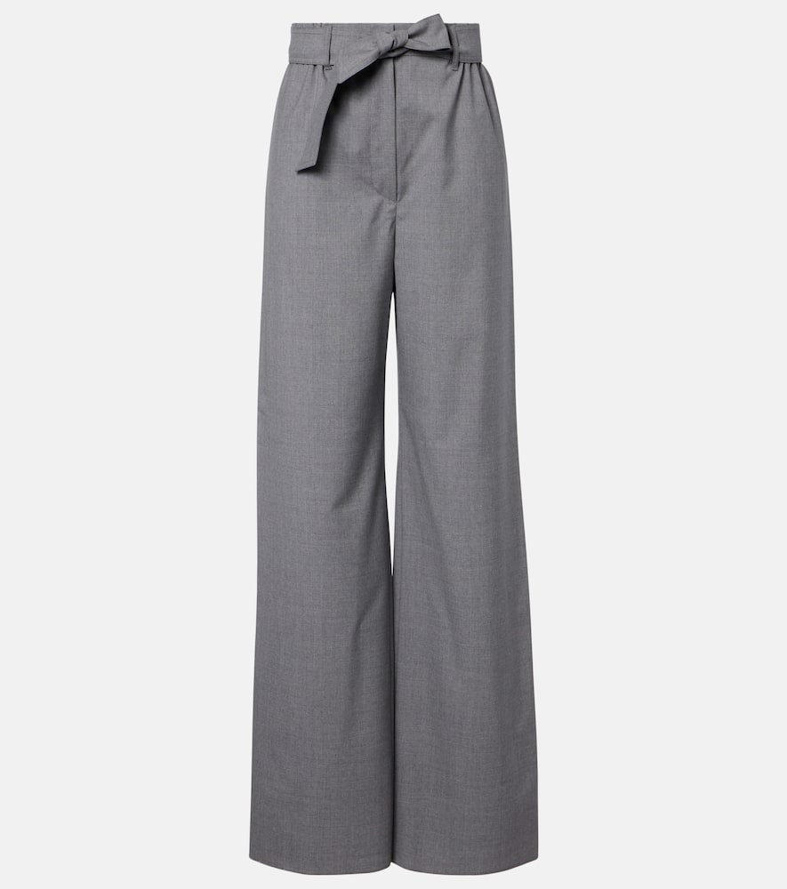 Salpa virgin wool wide-leg pants