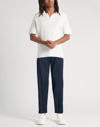 Man Pants Navy Size 36 Cotton, Viscose