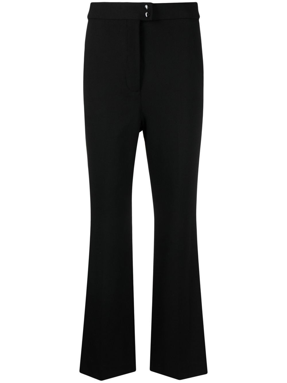 High-waisted flared trousers - Black