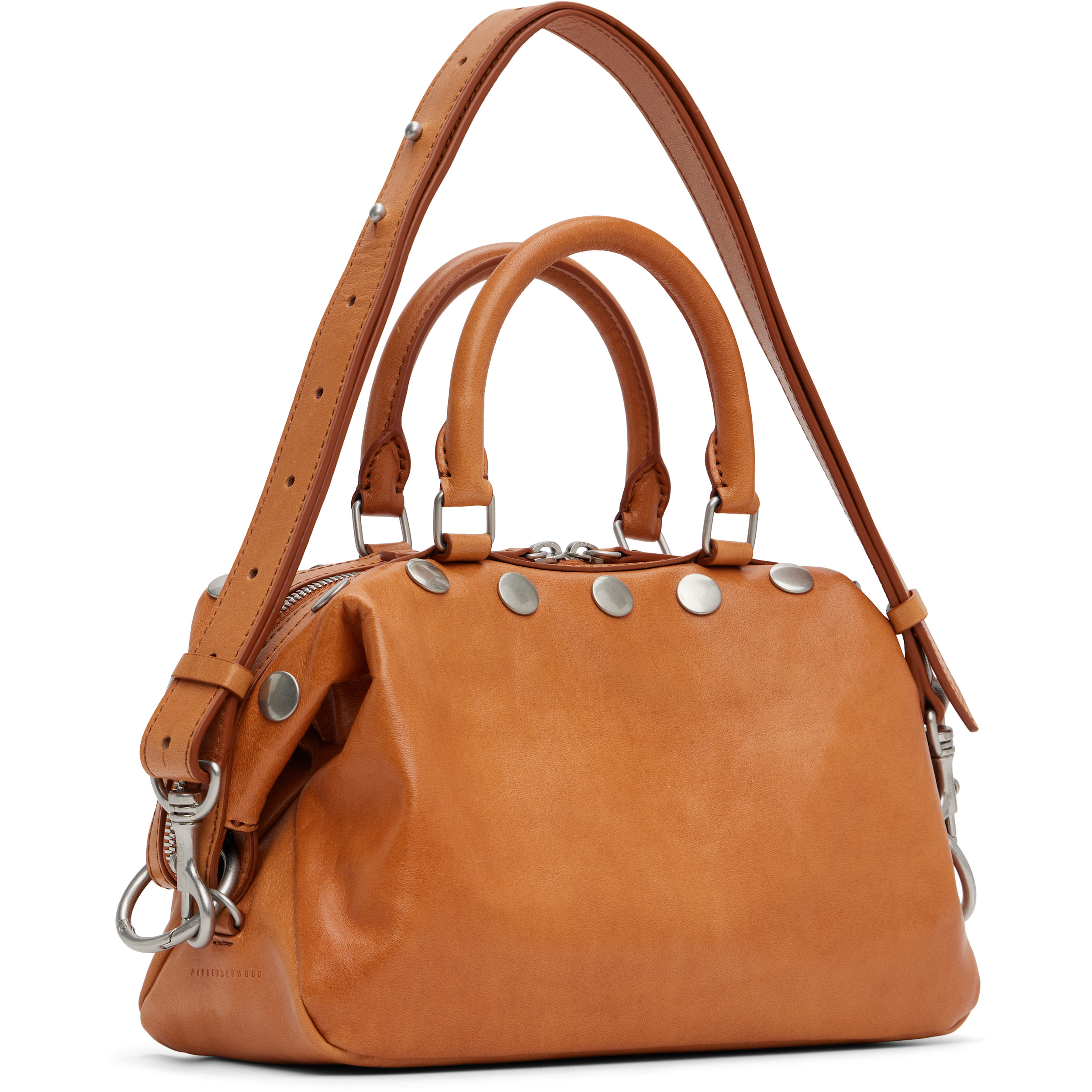 Brown Dumpling Stud Mini Bag