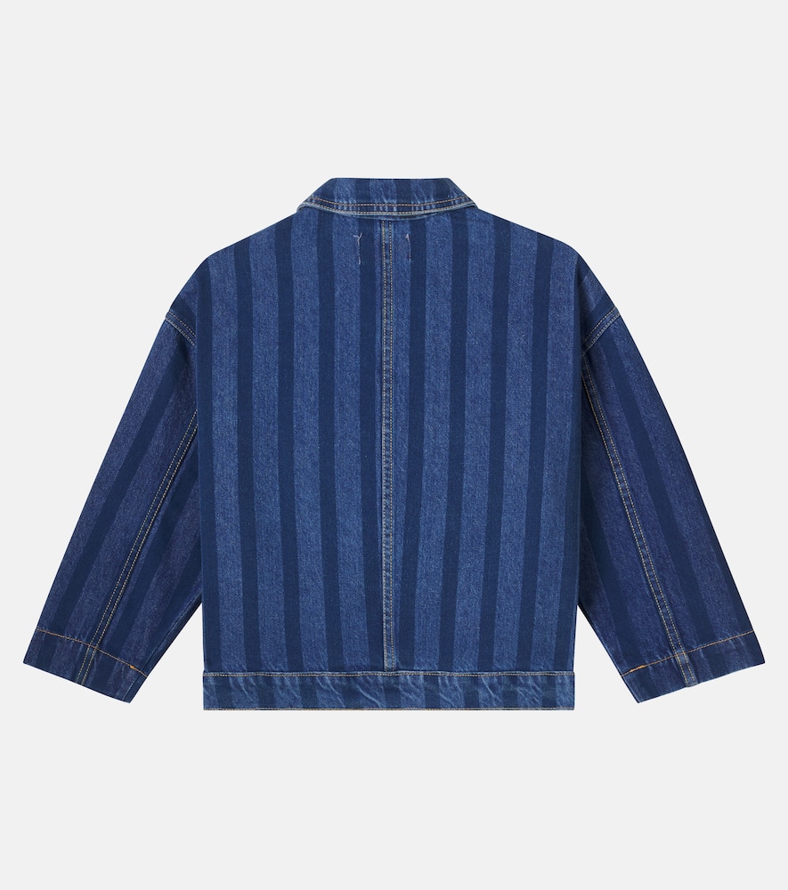 Striped denim jacket