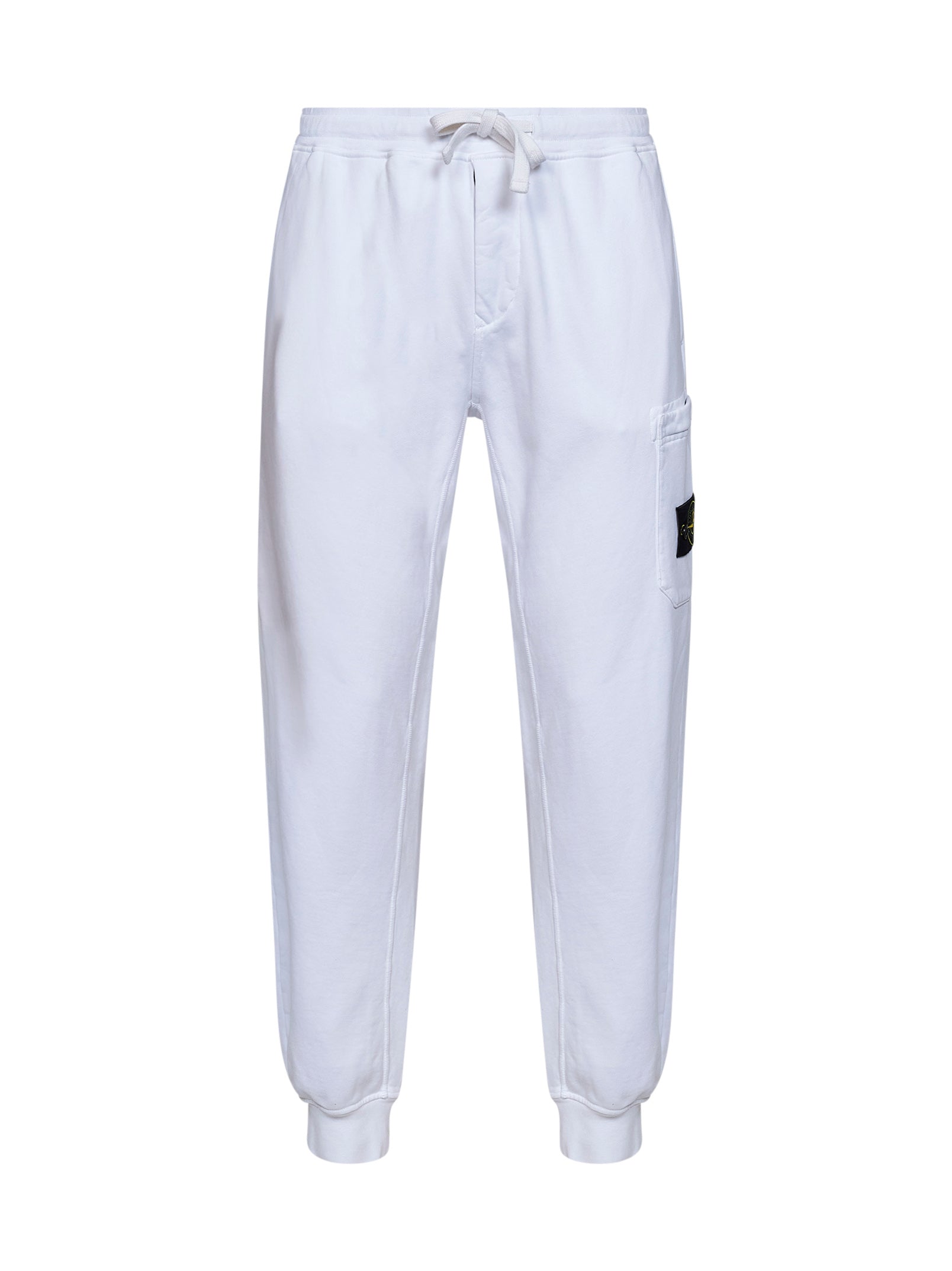 Cargo Pocket Organic Cotton Joggers — White
