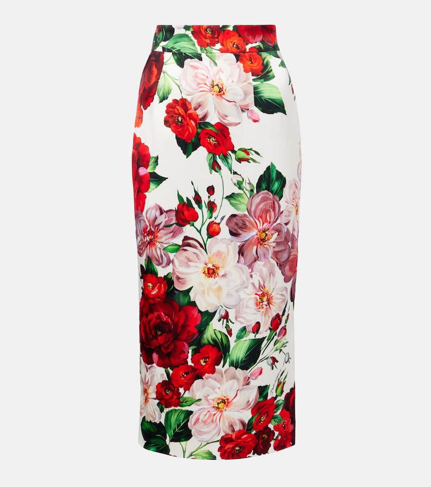 Floral midi skirt