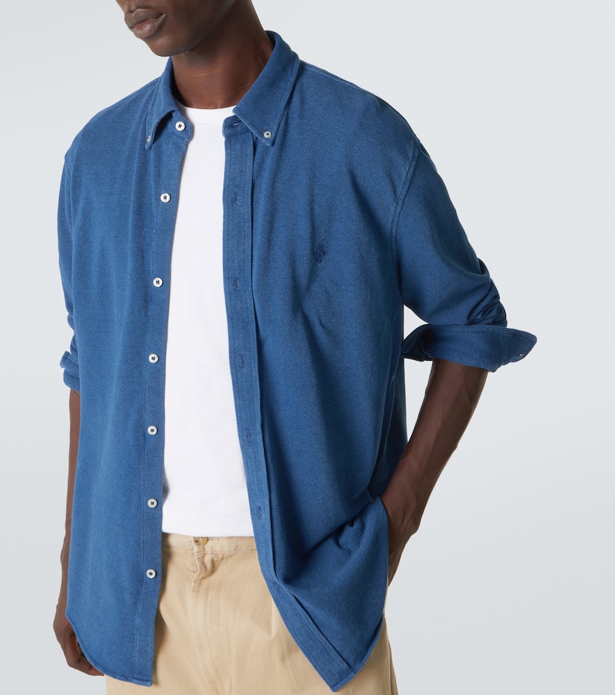 Cotton mesh shirt