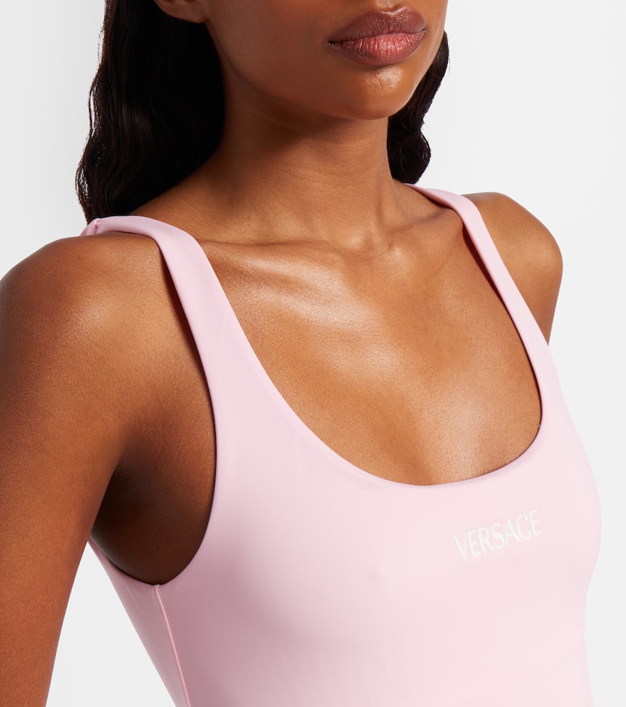 Draped crêpe jersey minidress