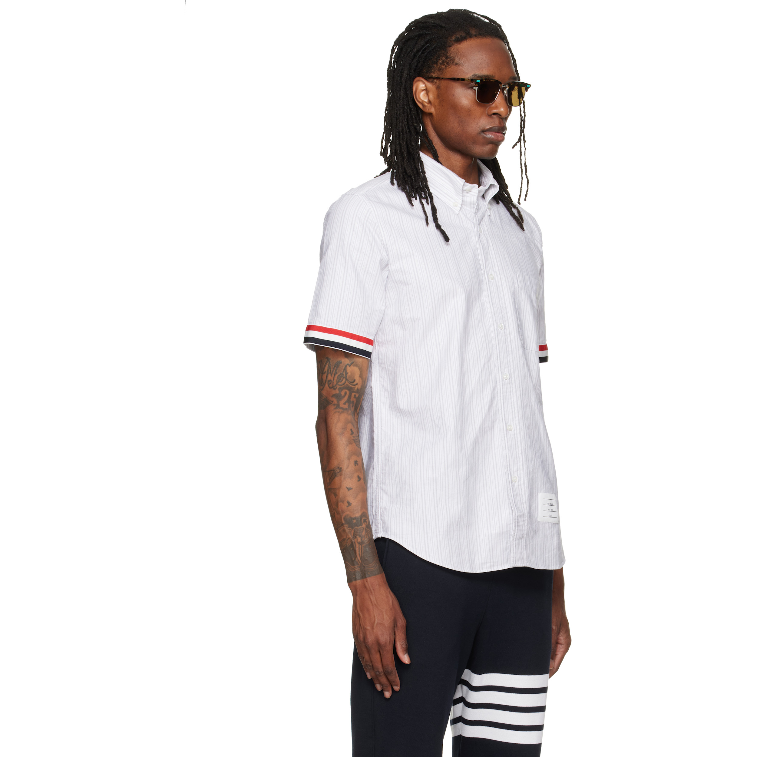 Gray Straight Fit Button Down Short Sleeve Shirt