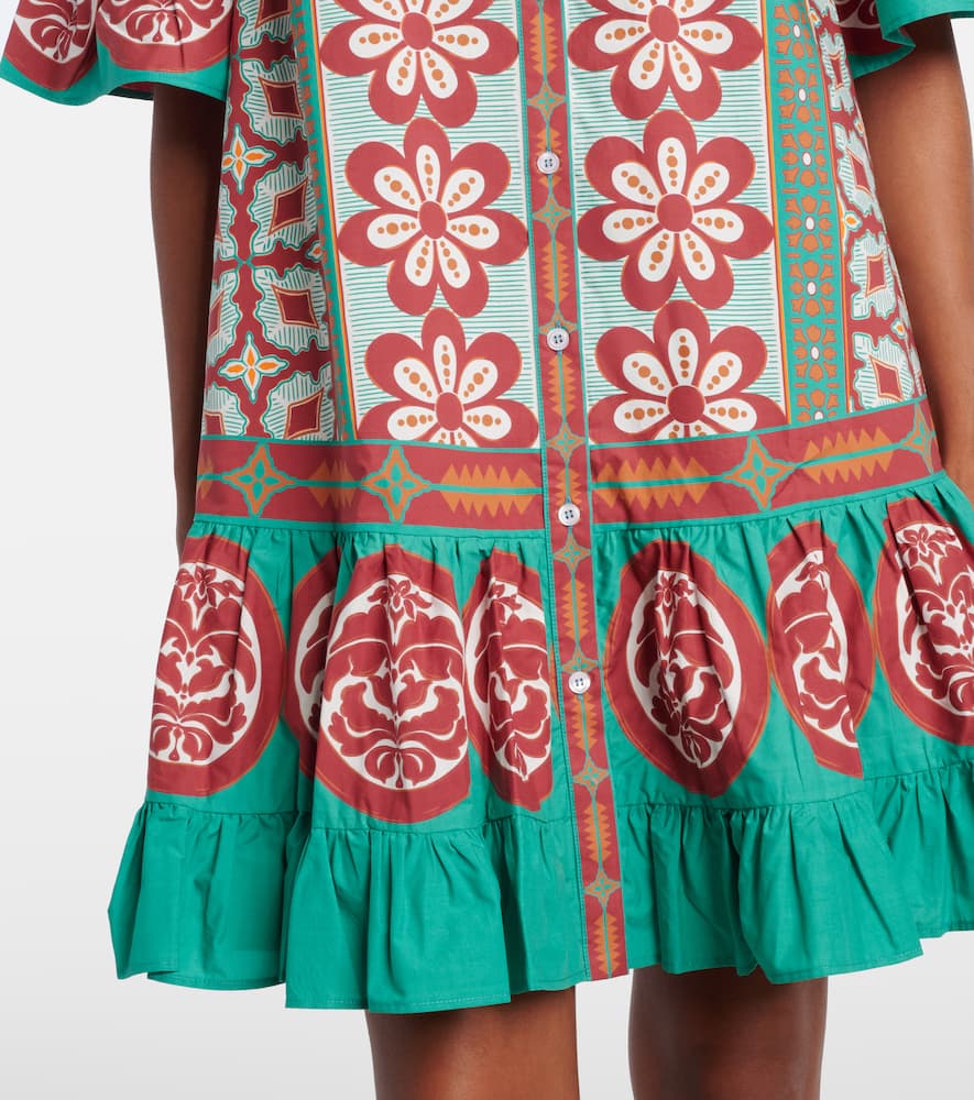 Choux printed cotton poplin shirt dress
