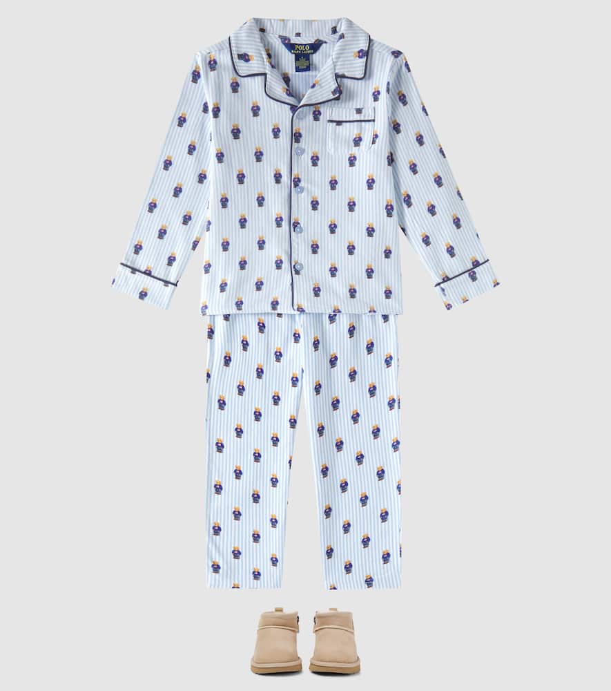 Polo Ralph Lauren Kids Polo Bear cotton pajamas