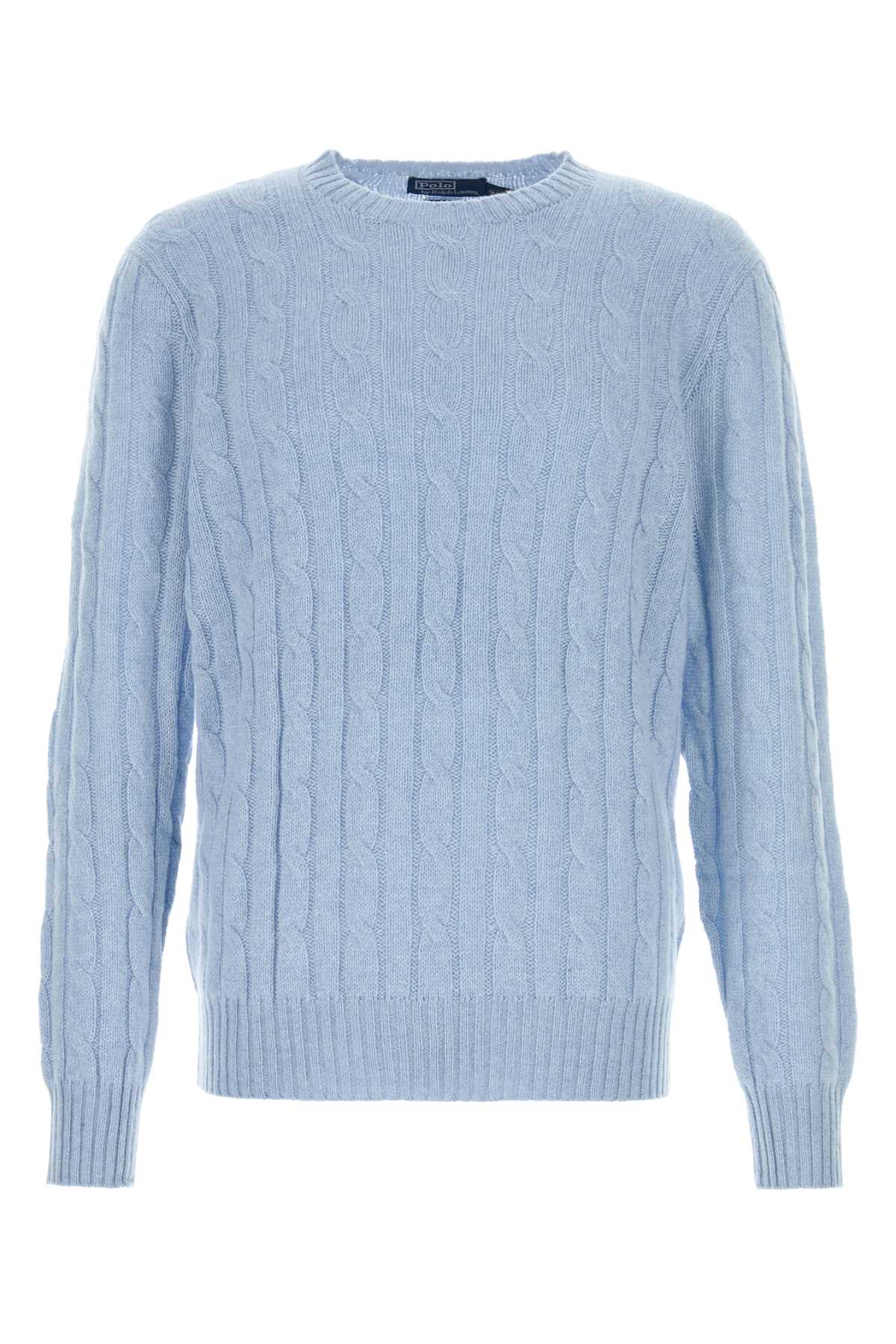 Light Blue Cashmere Sweater Lightadventurinebluehthr Exterior: Maglieria - Men