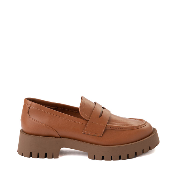 Womens Madden Girl Harlee Platform Penny Loafer - Tan