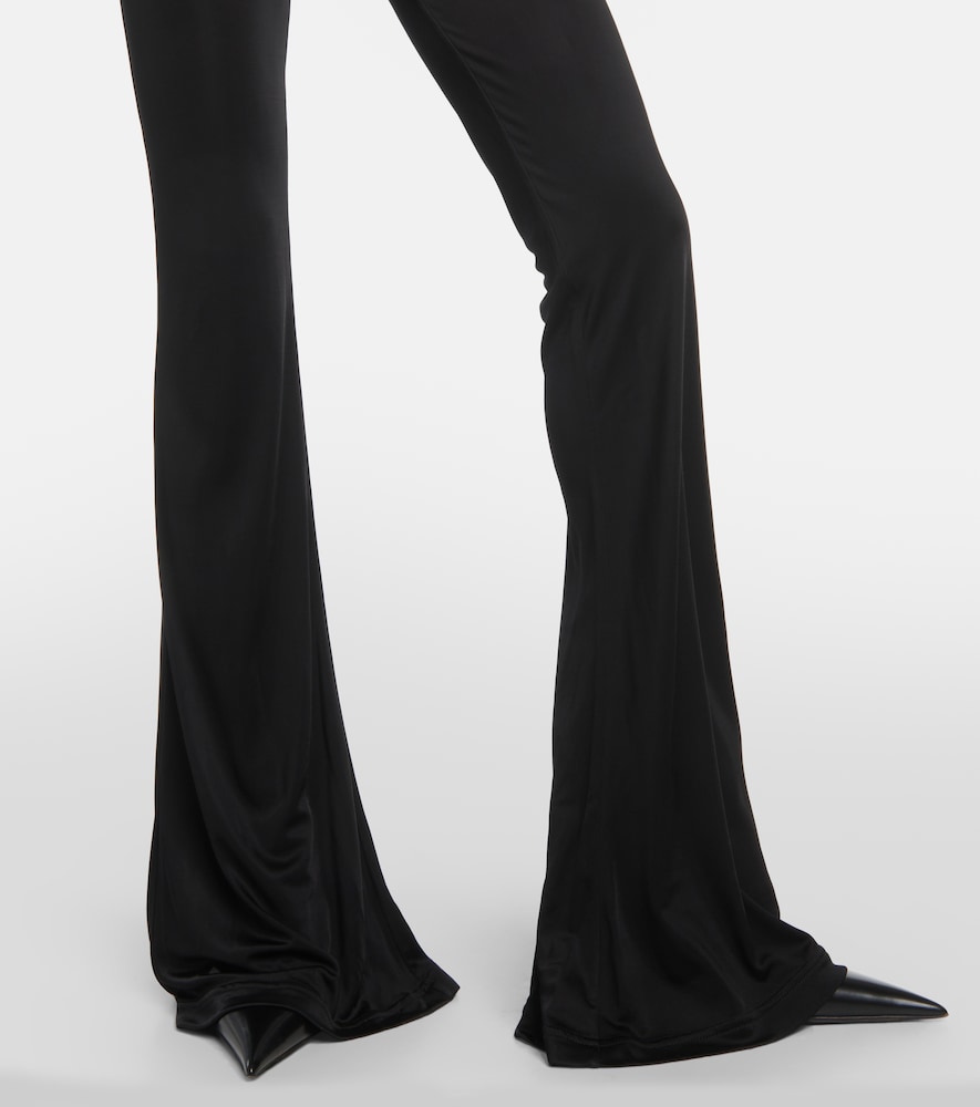 Versace x Dua Lipa gathered jersey flared pants