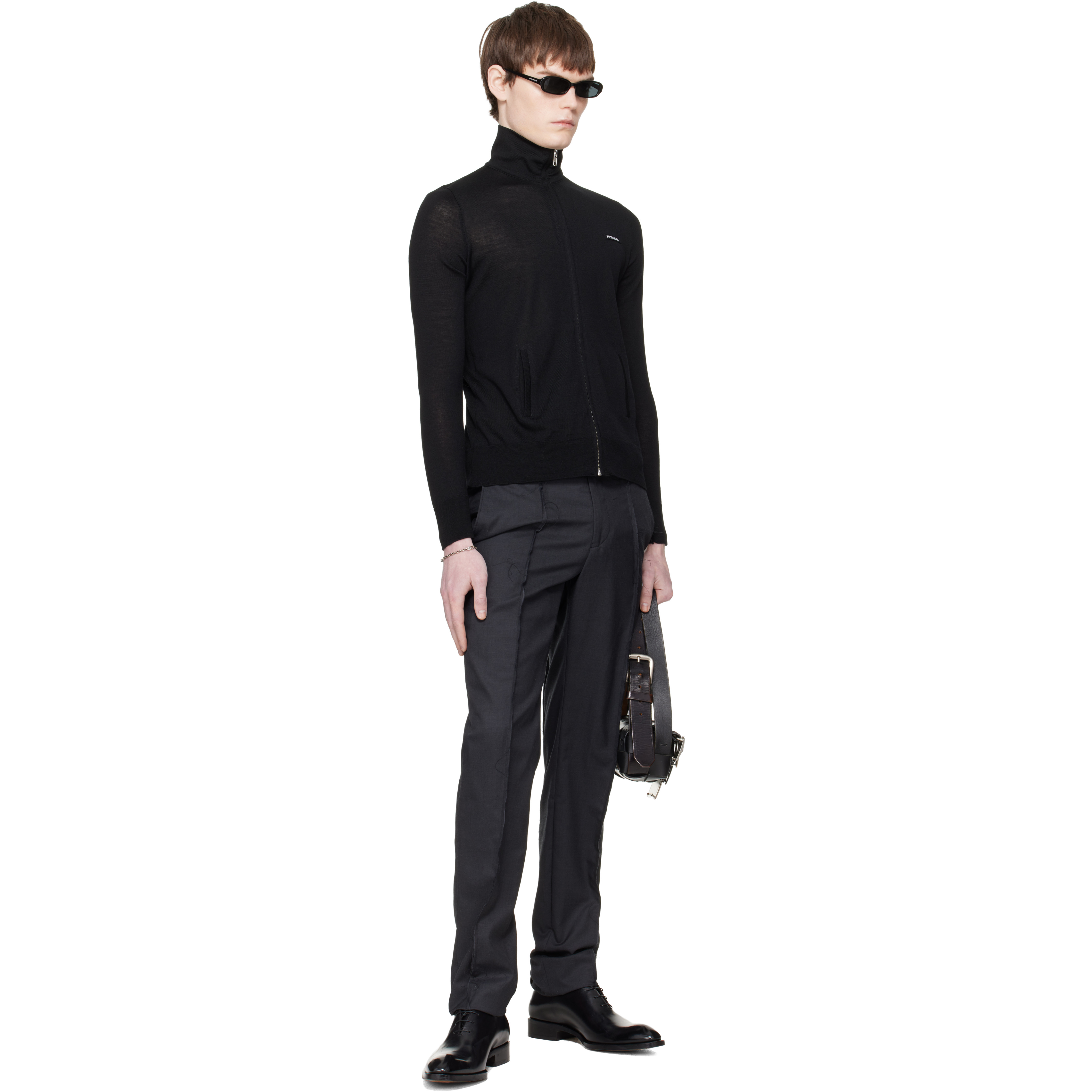 Grey Horse Hair Suit Trousers