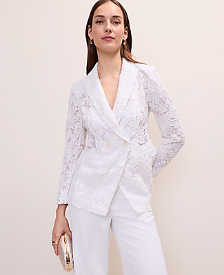 Ann Taylor The Cutaway Blazer in Lace