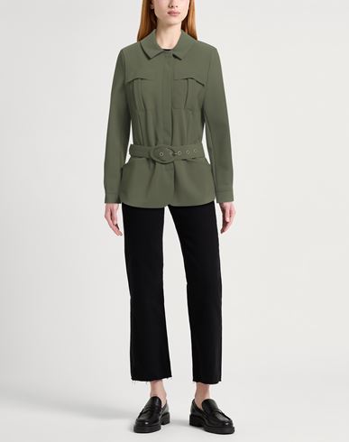 Woman Jacket Military green Size 4 Polyamide, Elastane