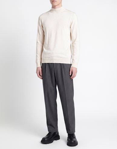 Man Turtleneck Cream Size XXL Viscose, Polyester, Polyamide